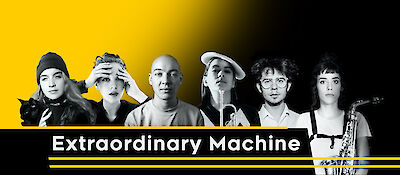 Ankündigungsmotiv für die Veranstaltung Leon Plecity’s Extraordinary Machine