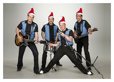 Ankündigungsmotiv für die Veranstaltung The JellyRolls - 1950s & 1960s Rock ‚n’ Roll - Christmas Time - Party