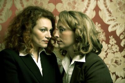 Ankündigungsmotiv für die Veranstaltung Marianne Blum & Marina Gajda: „Duelle“