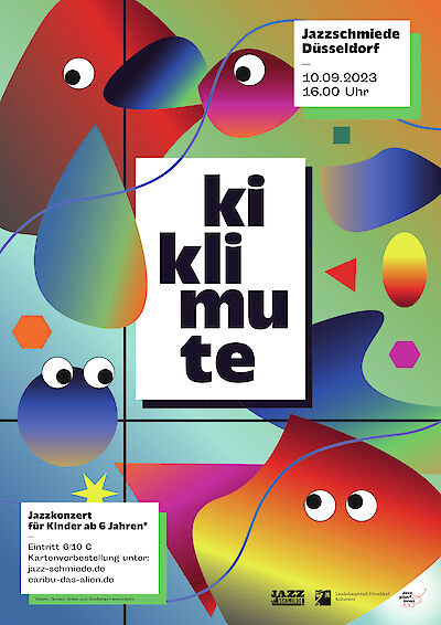 Ankündigungsmotiv für die Veranstaltung Kiklimute – Jazzkonzert für Kinder ab 6 Jahren