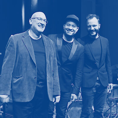 Ankündigungsmotiv für die Veranstaltung Jazz City Bilk // Marian Petrescu Triology feat. Joel Locher + Felix Schrack