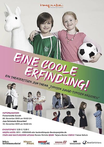 Ankündigungsmotiv für die Veranstaltung Eine coole Erfindung – impulz Kindertheater