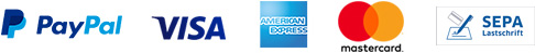 PayPal Logo und weitere Zahlungsmethoden